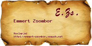 Emmert Zsombor névjegykártya